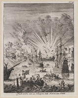 KG 05986
<br/>
Verbranden van 22 scheepen..
<br/>
<em>Luyken, Jan (1649-1712)</em>